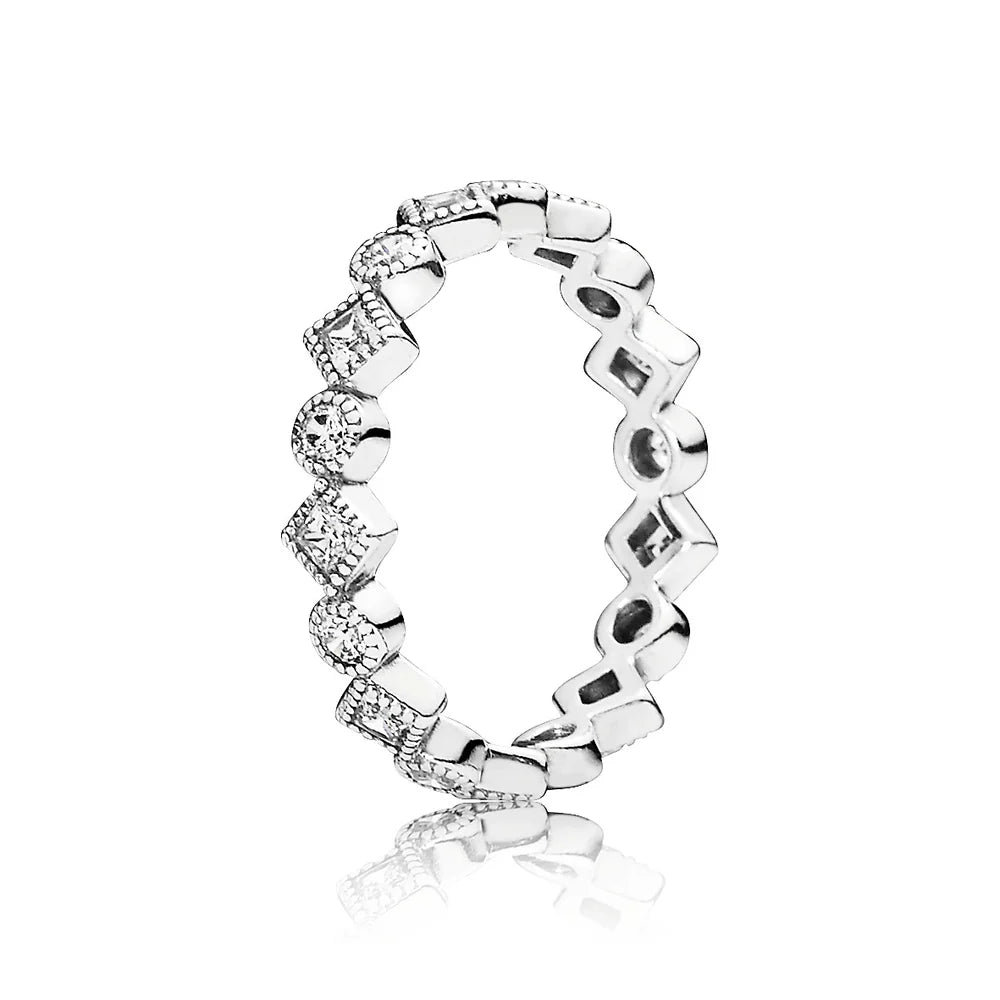 Alluring Brilliant Princess Ring with Zirconia