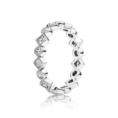 Alluring Brilliant Princess Ring with Zirconia