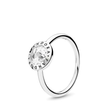 Sterling Silver Radiant Signature Logo Ring