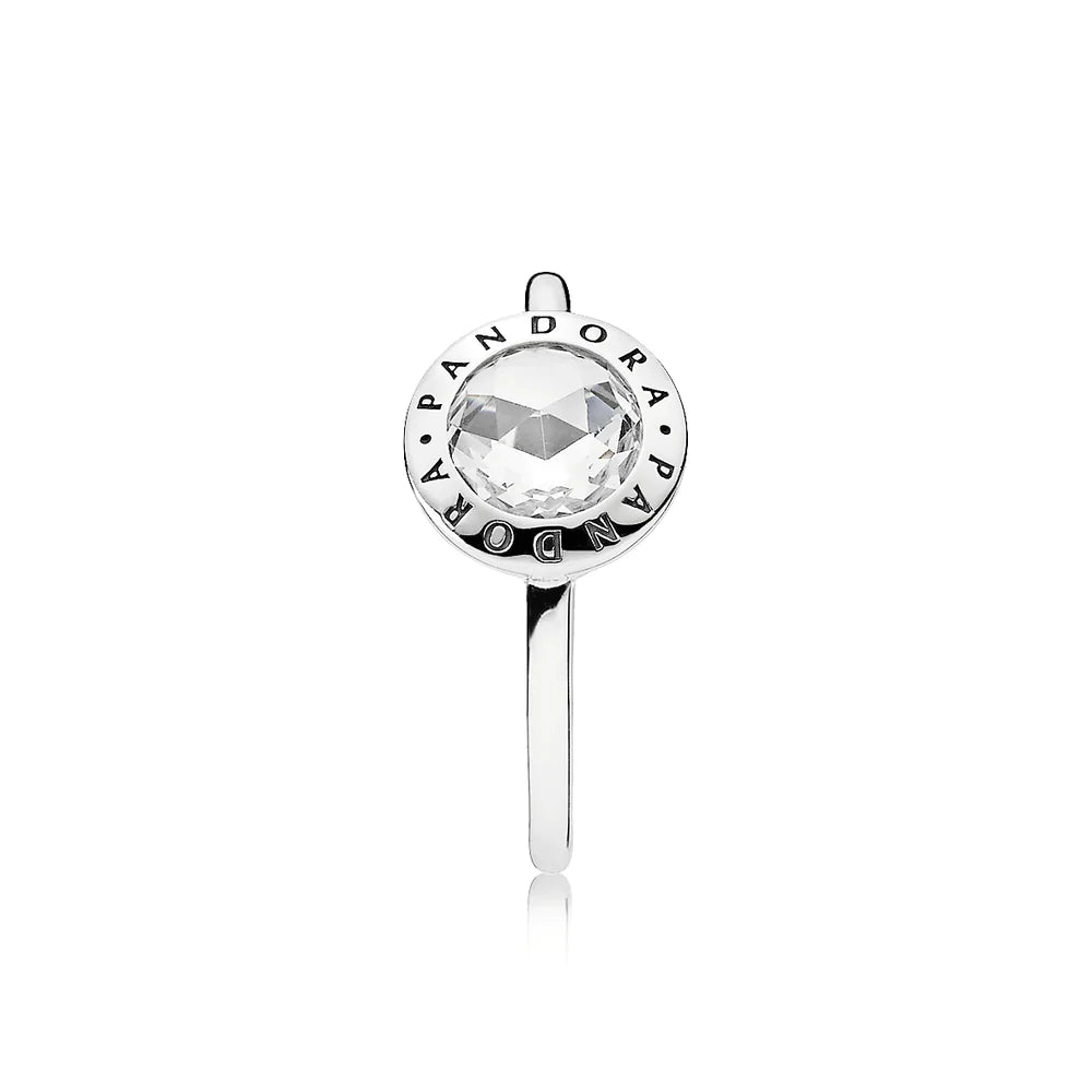 Sterling Silver Radiant Signature Logo Ring