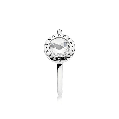 Sterling Silver Radiant Signature Logo Ring