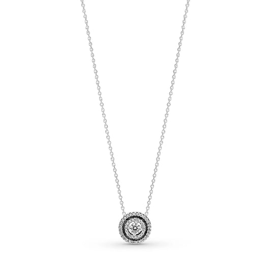 Sparkling Double Halo Necklace