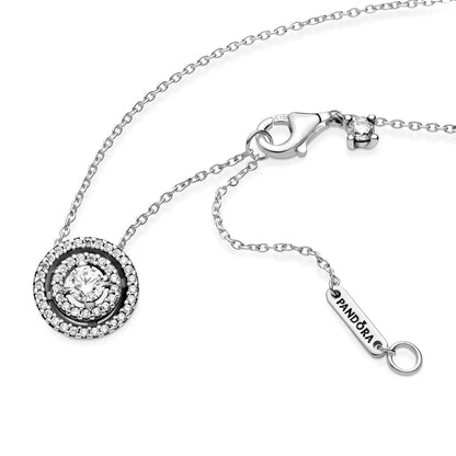 Sparkling Double Halo Necklace