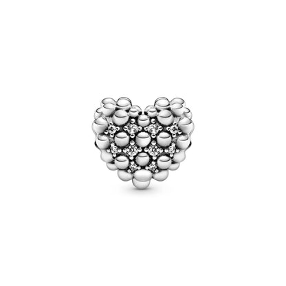 Beaded Sparkling Heart Charm