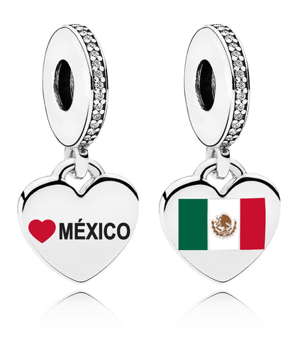 Mexico Flag Dangle Charm