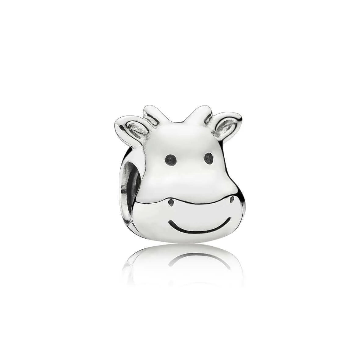 Cow Silver Charm