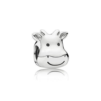 Cow Silver Charm