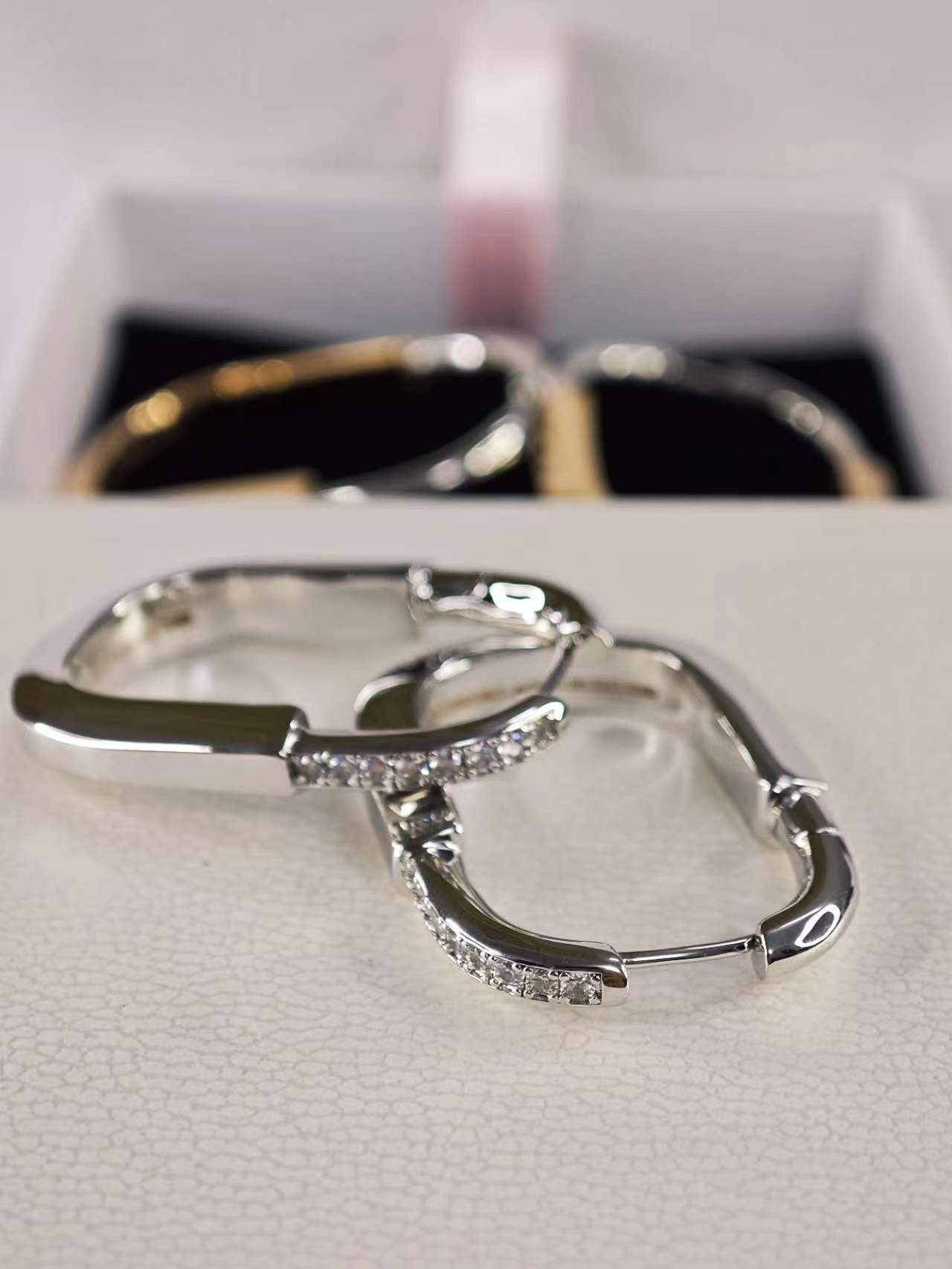 Classic Lock Earrings, Medium, Sterling Silver