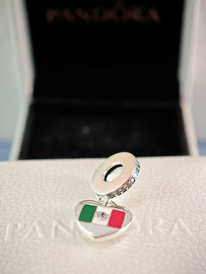 Mexico Flag Dangle Charm