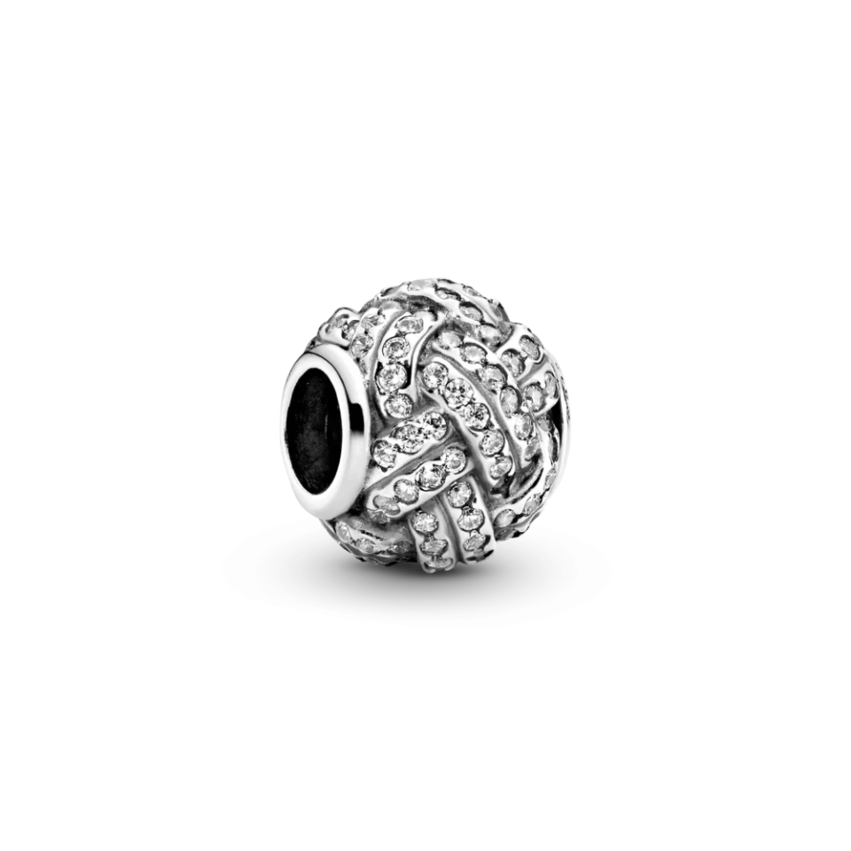 Love Knot Round Charm Bead