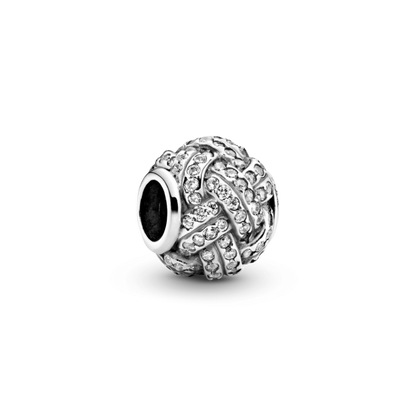 Love Knot Round Charm Bead