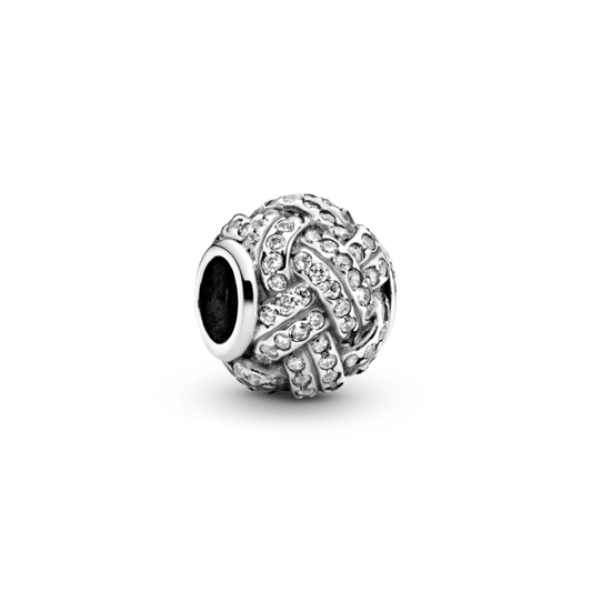 Love Knot Round Charm Bead