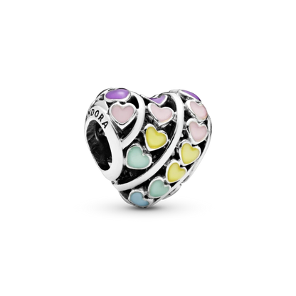 Rainbow Hearts Charm