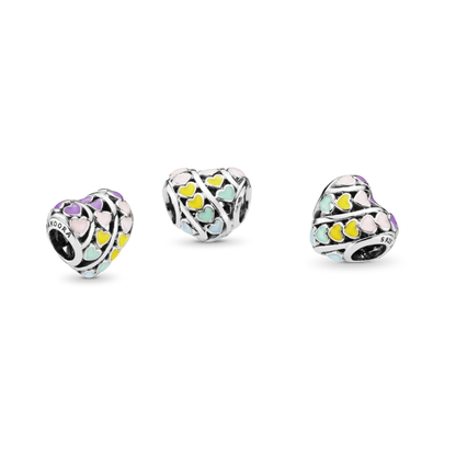 Rainbow Hearts Charm