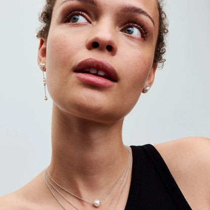 Treated Freshwater Cultured Pearl & Pavé Halo Stud Earrings