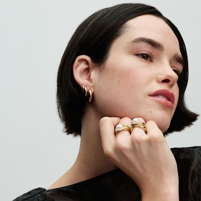 Gold Baroque Pearl Ring