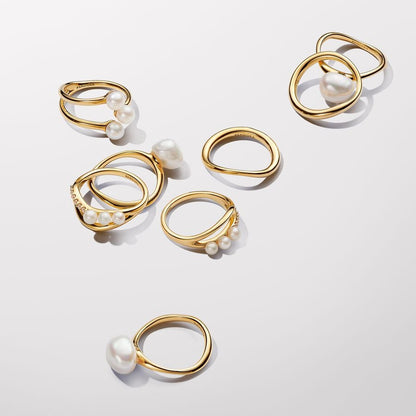 Gold Baroque Pearl Ring