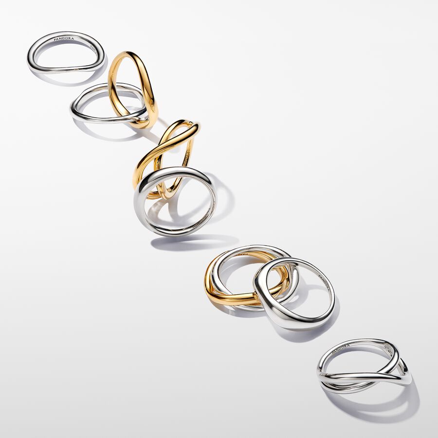 Silver Organically Shaped Band Ring