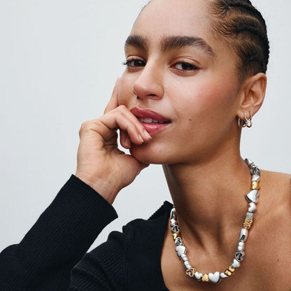 Heart Clasp Snake Chain Necklace