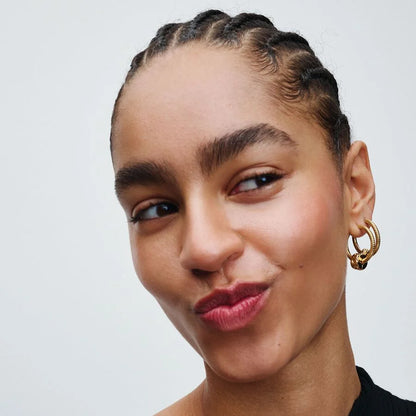 Gold-Plated Moments Charm Hoop Earrings