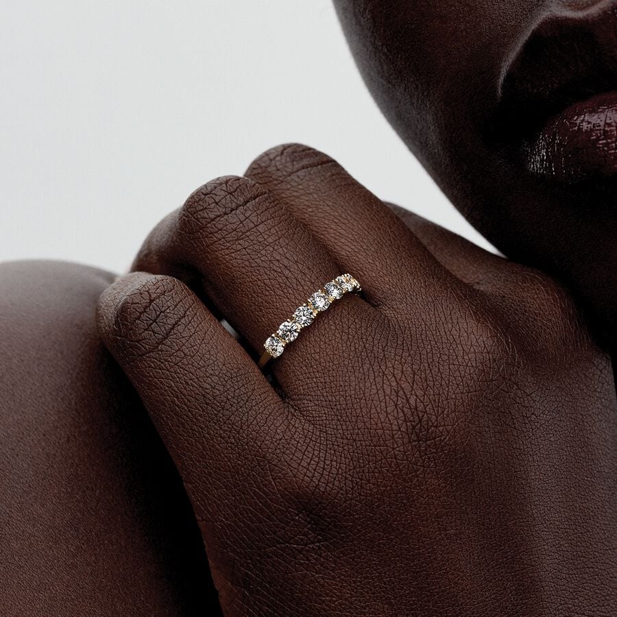 Era Lab-grown Diamond Half Eternity Band Ring Gold