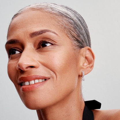 Pavé Dangle Hoop Earrings