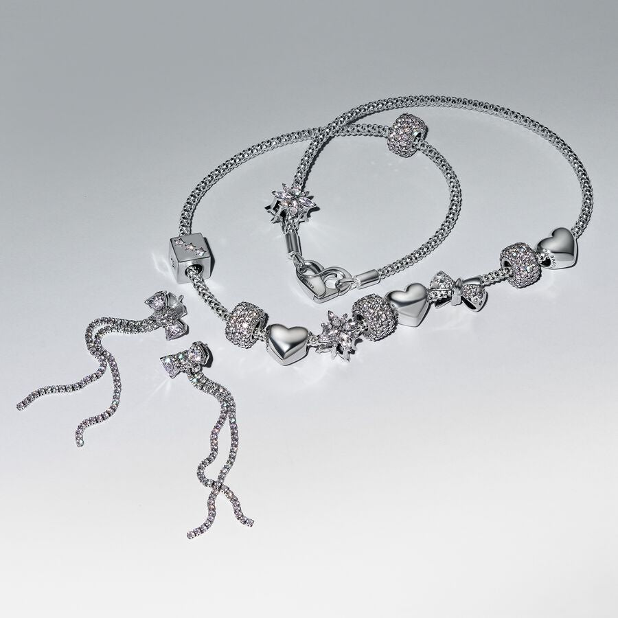 Pavé Bow Drop Earrings