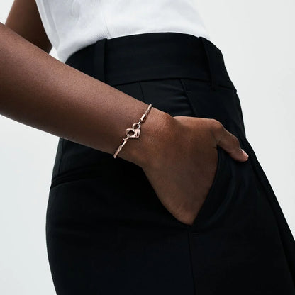 Moments Studded Chain Bracelet Rose gold plated