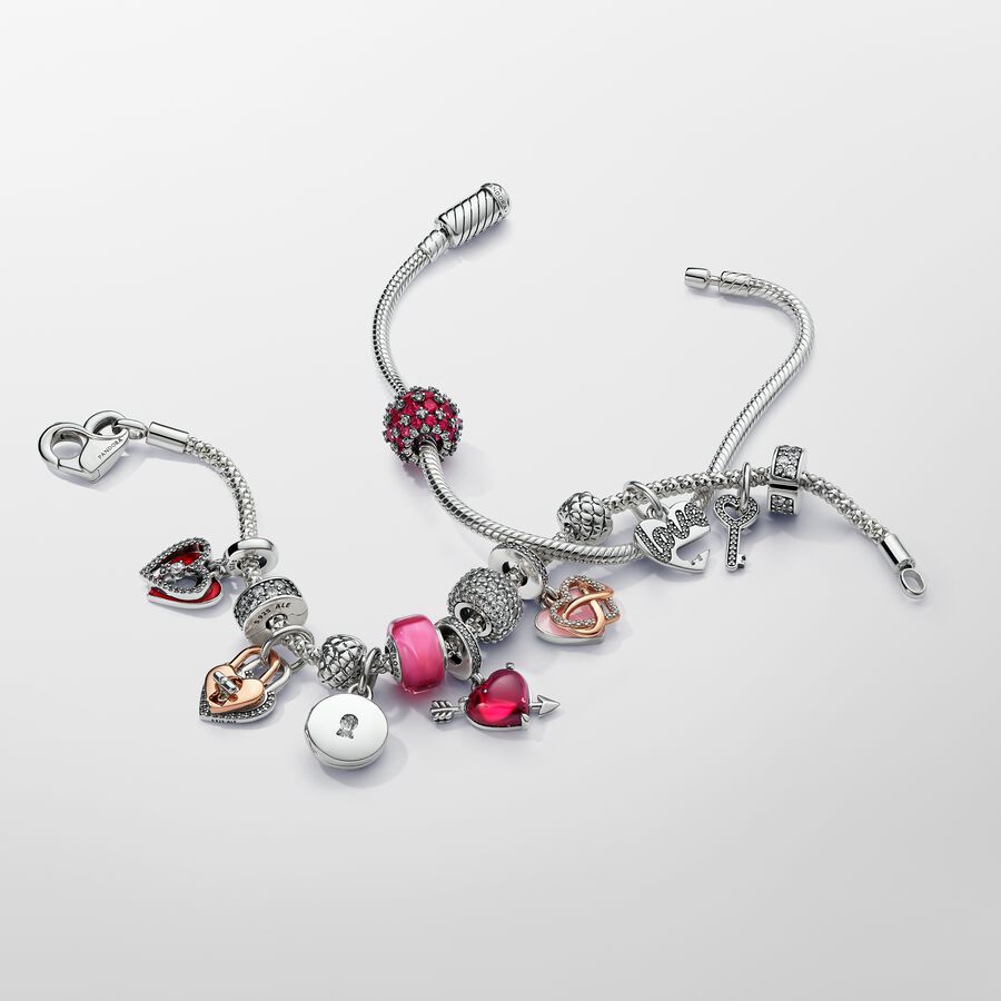 Splittable Heart & Key Dangle Charm