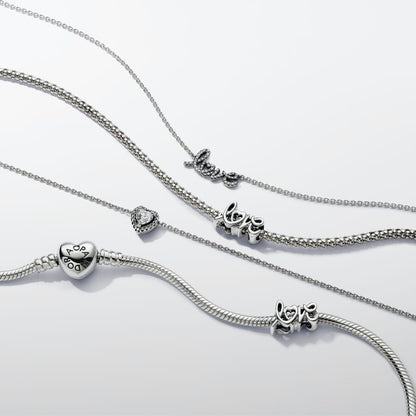 Sparkling Handwritten Love Collier Necklace 45CM