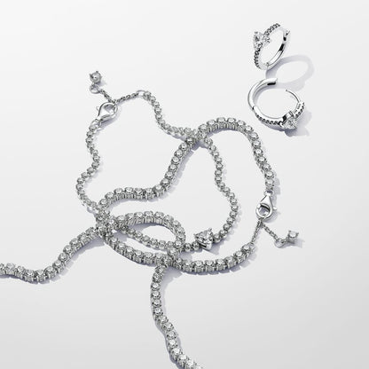 Sparkling Heart Hoop Earrings