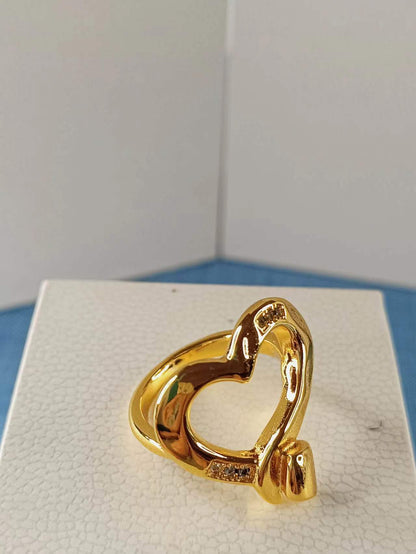 Straight to the Heart Ring Gold Plated