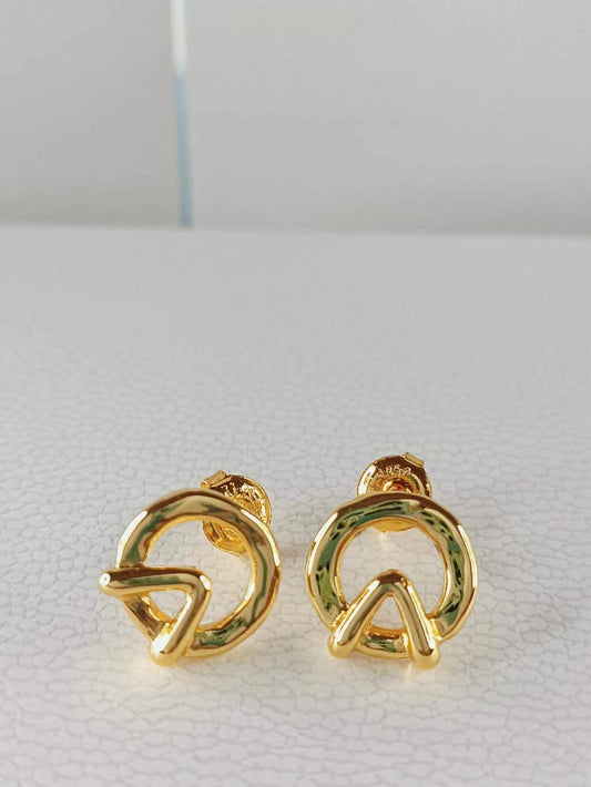 Game Of 3 Triangle & Circle Stud Earrings