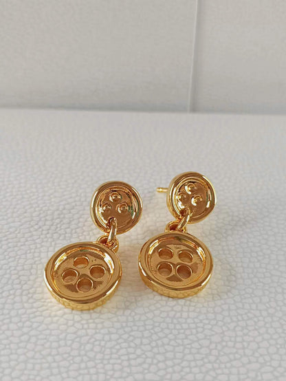 Electroplated Gold Stud Earrings