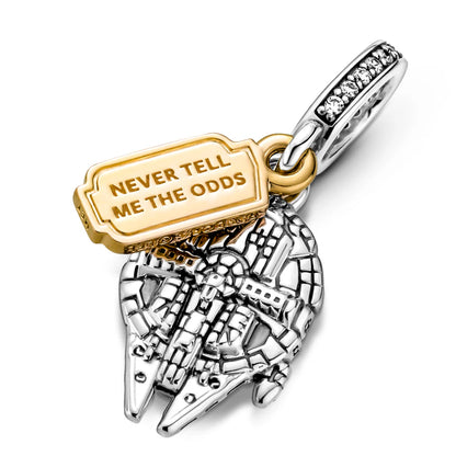 Star Wars Millennium Falcon Never Tell Me the Odds Dangle Charm