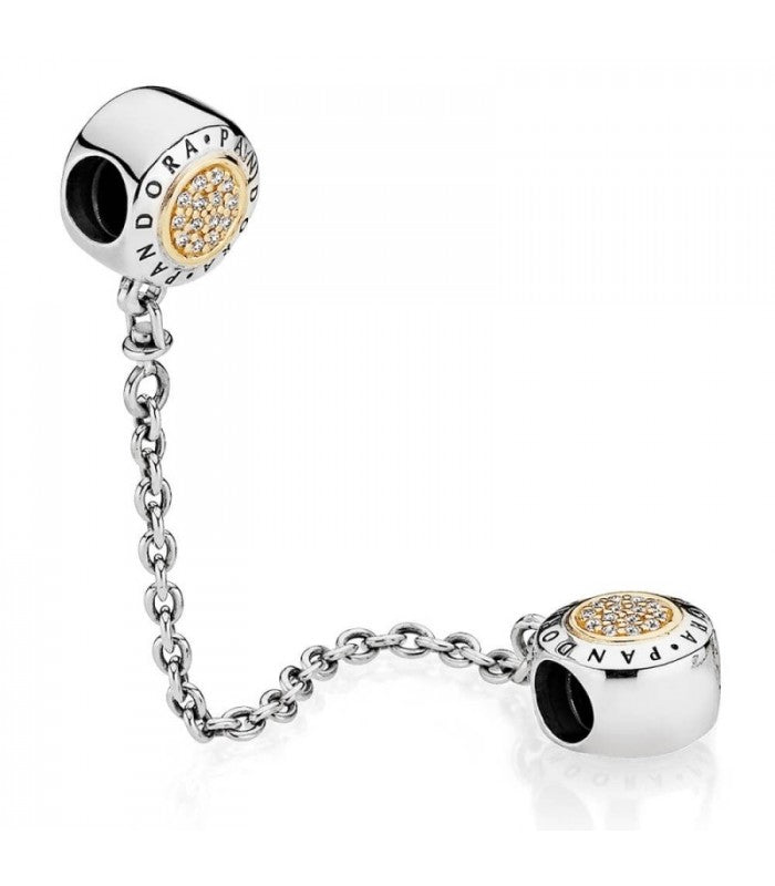 Sterling Silver and Gold Signature Safety Chain