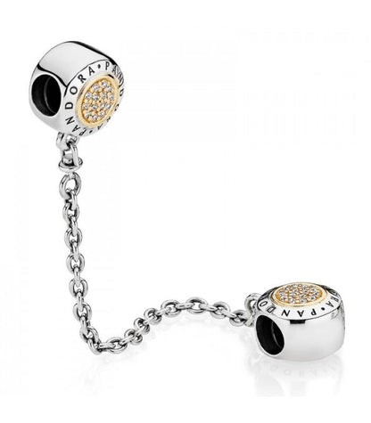 Sterling Silver and Gold Signature Safety Chain