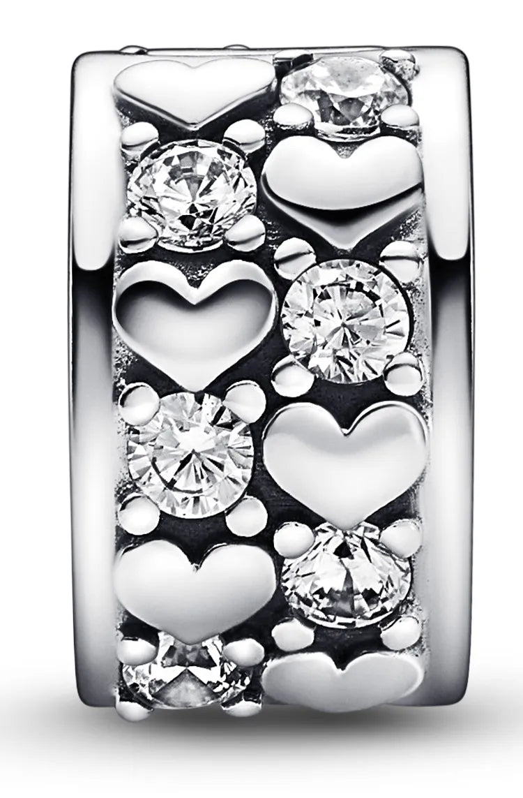 Infinite Hearts Sparkling Clip Charm