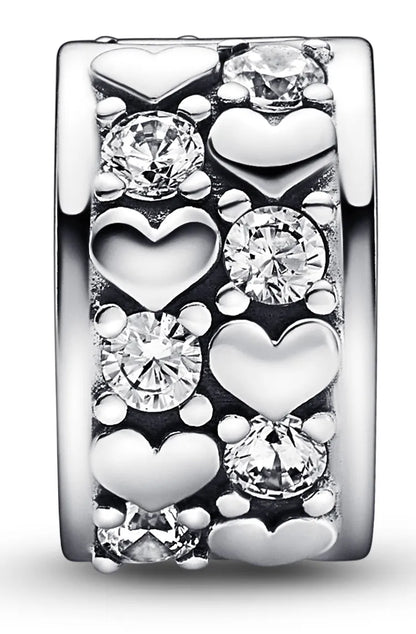 Infinite Hearts Sparkling Clip Charm