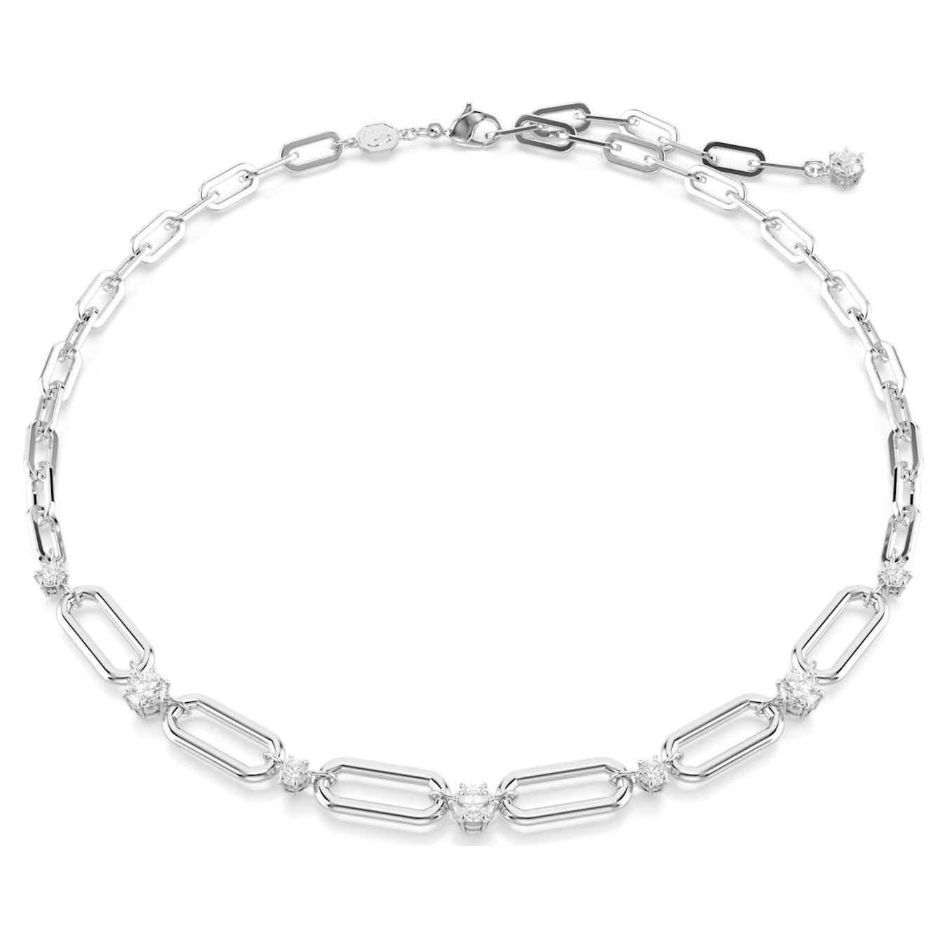 Constella necklace, White, Rhodium plated