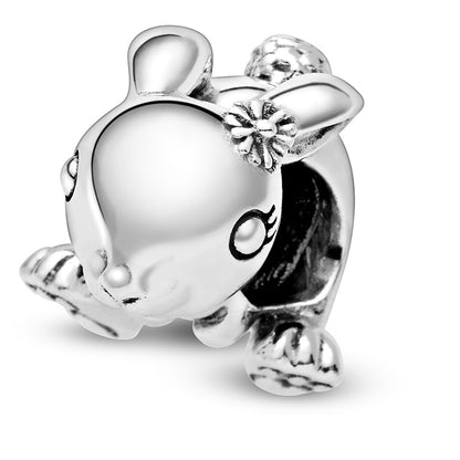 Rabbit sterling silver charm