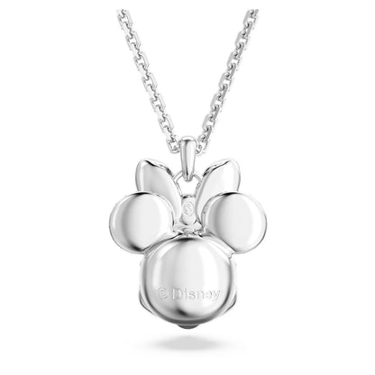 Minnie Mouse pendant Head-shaped, White, Rhodium plated