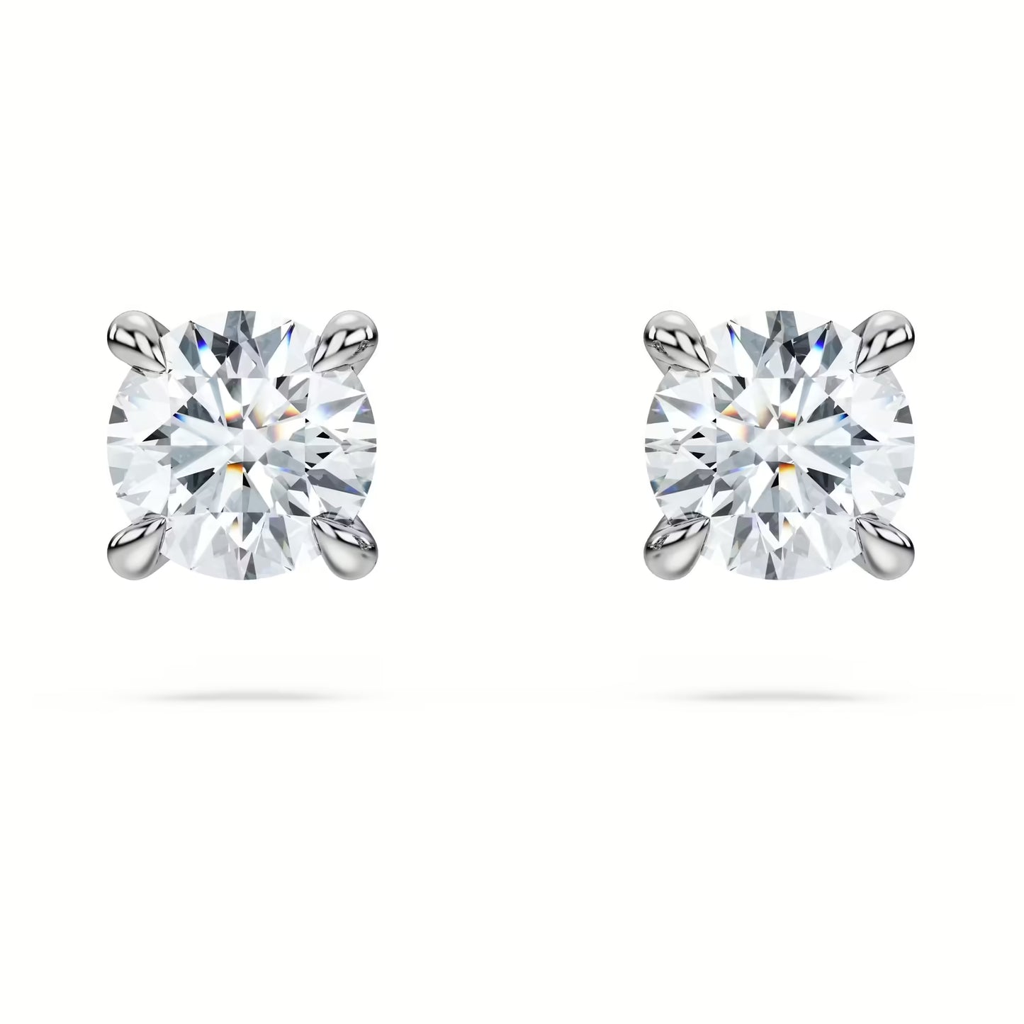 Eternity stud earring, Lab-grown diamonds, Round shape, white gold