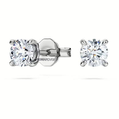 Eternity stud earring, Lab-grown diamonds, Round shape, white gold