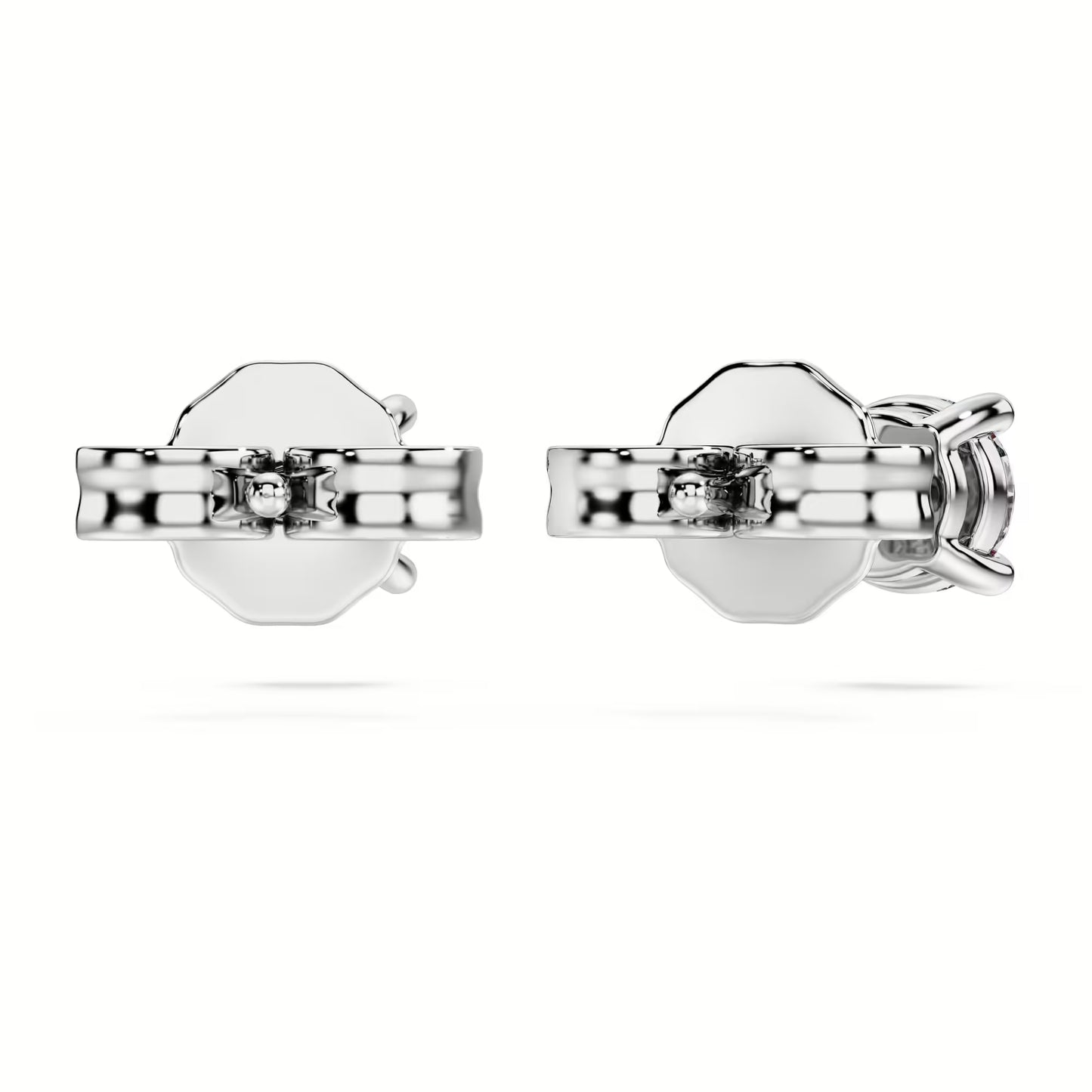 Eternity stud earring, Lab-grown diamonds, Round shape, white gold