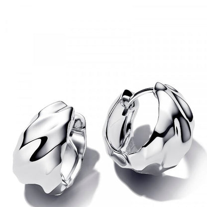 Essence Rippled Small Hoop Earrings
