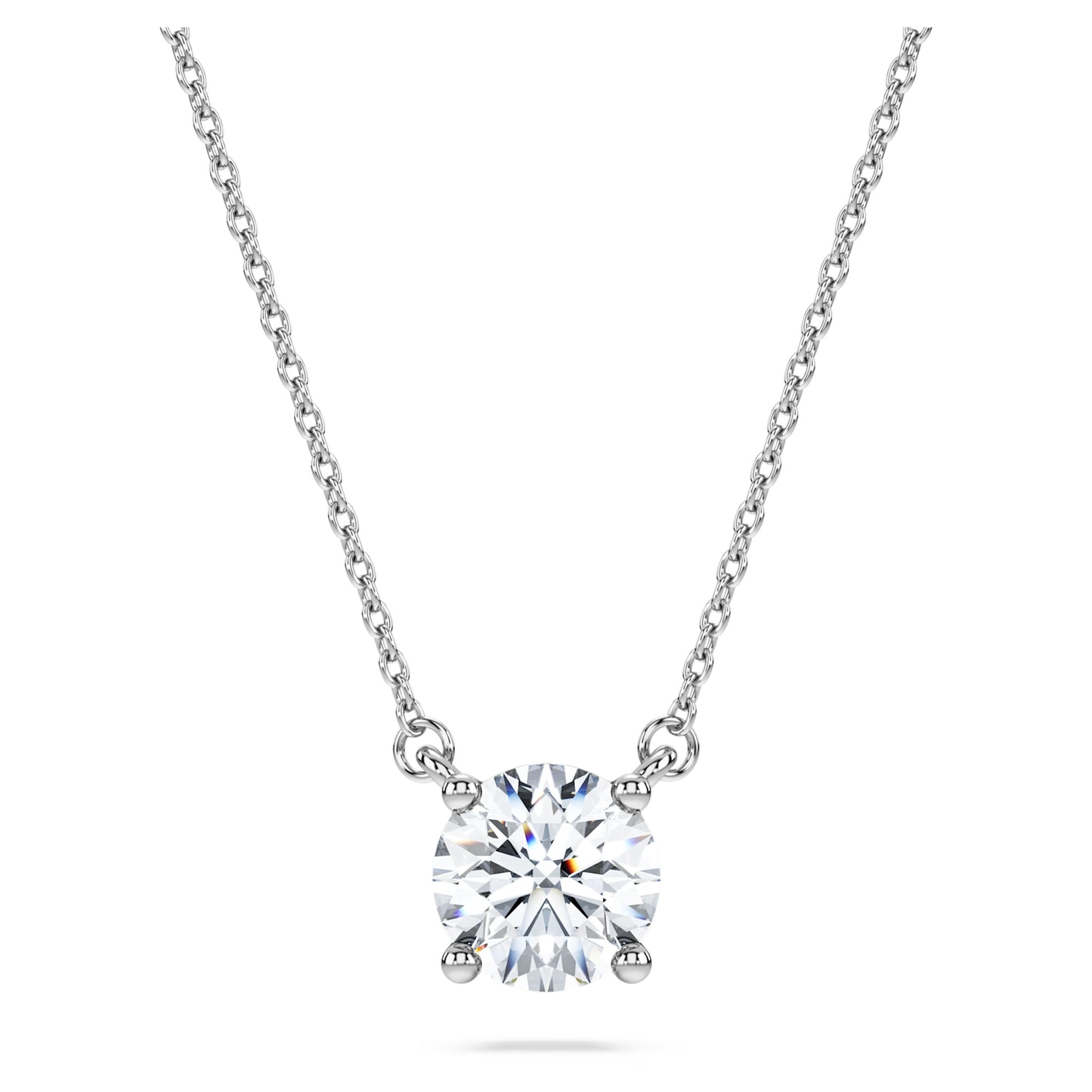 Eternity Necklace, Rhodium plated, Laboratory grown diamond