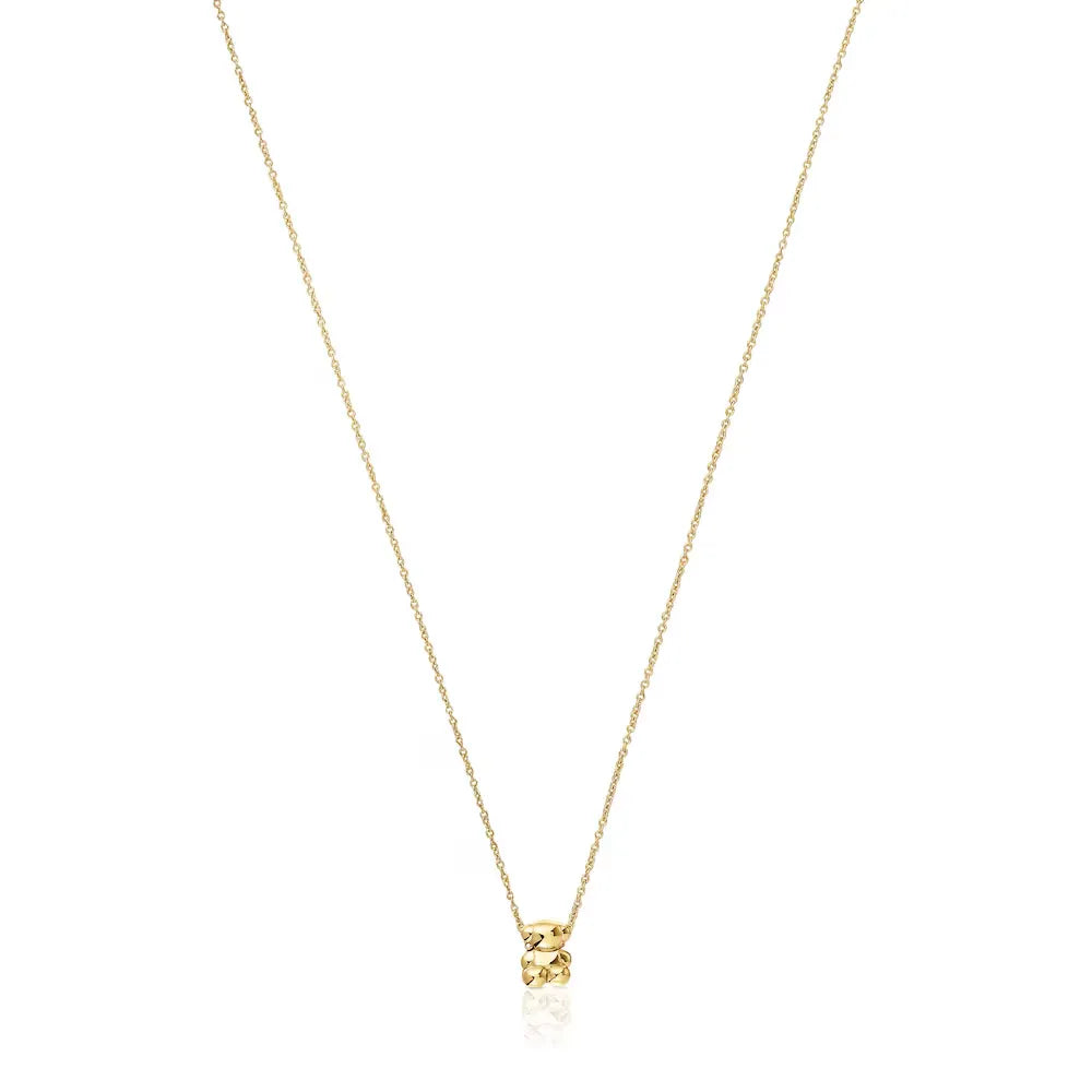 Gold and bear charm Necklace Bold Bear