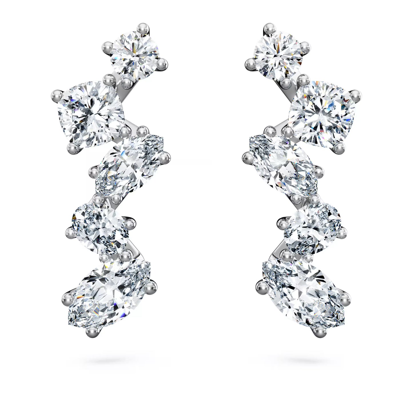Galaxy ear cuffs, Lab-grown diamonds, Mixed shapes, white gold