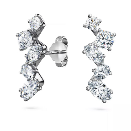 Galaxy ear cuffs, Lab-grown diamonds, Mixed shapes, white gold